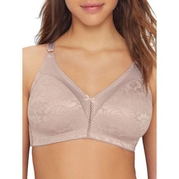 NwT Bali Women's Double Support Lace Spa Closure Wirefree Bra Beige Size 38B NWT - Picture 1 of 10